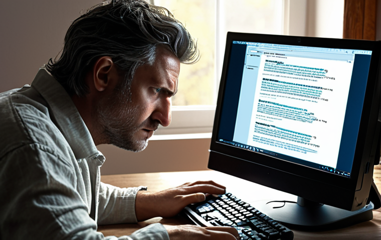 ** A frustrated user looking at a slow computer with multiple windows open. The scene should convey the common problem of a sluggish computer.

**